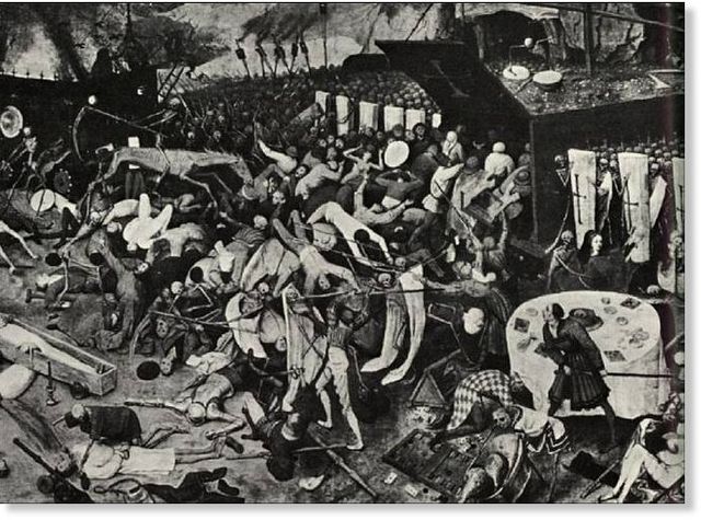 Black Death reaches Europe