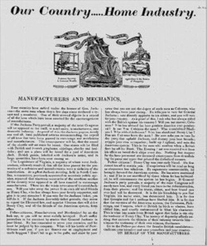 Congress passes the Tariff of 1816