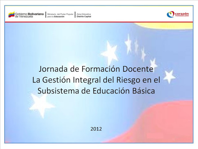 Jornada de Formación en Gestión Integral de Riesgo Nacional