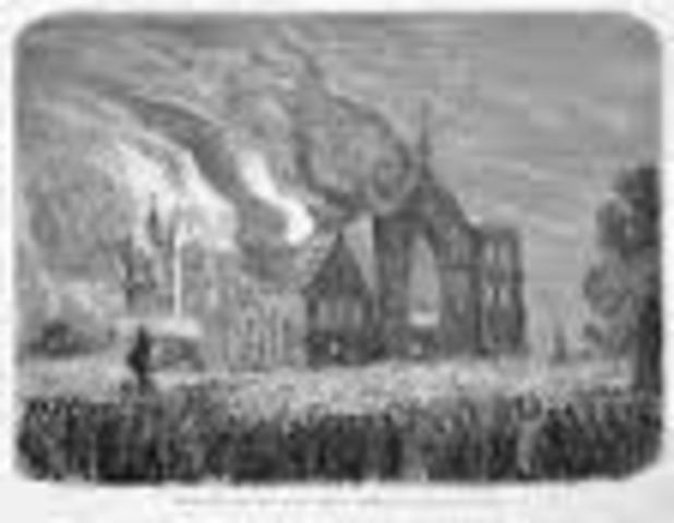 St Mary's Cathedral was burnt down