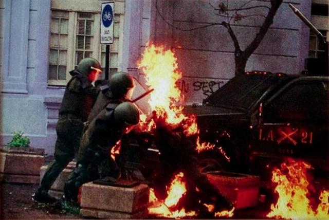 Carabinero quemado en UARCIS