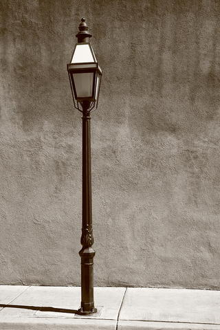 Street Light lit by gas from Coal Maryland