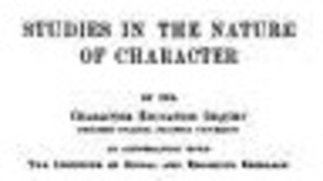The Hartshorne and May study