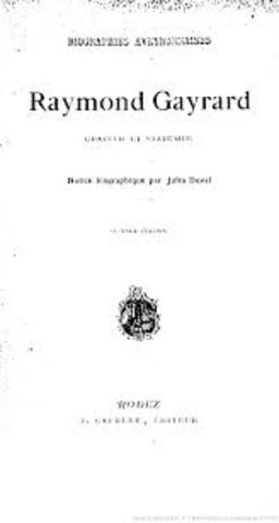 Buste de Raynal par Raymond Gayrard