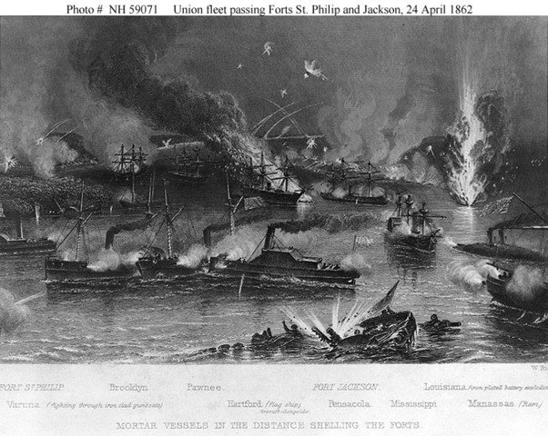 Farragut on the lower Mississippi