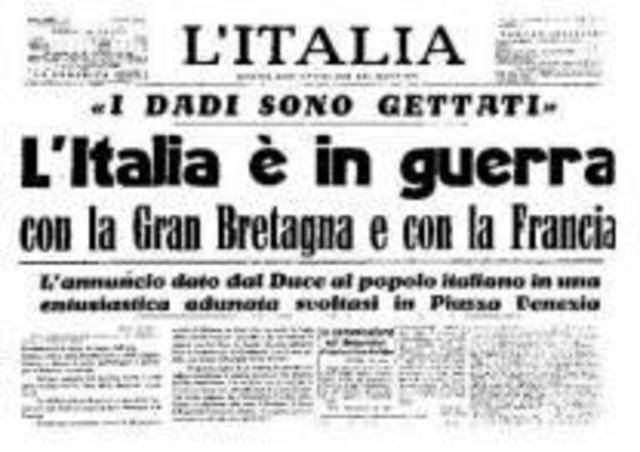 L'Italia entra in Guerra