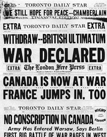 Déclaration de guerre à l'Allemagne