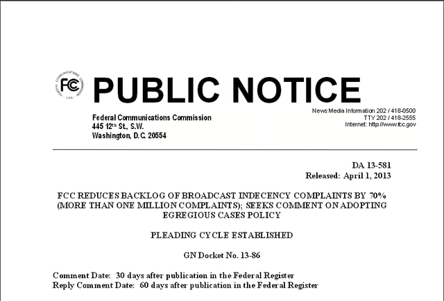 FCC Seeks Public Recommendations on Indecency Policy