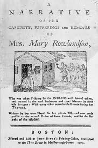 Mary's book captivity was published in cambridge,massachusetts