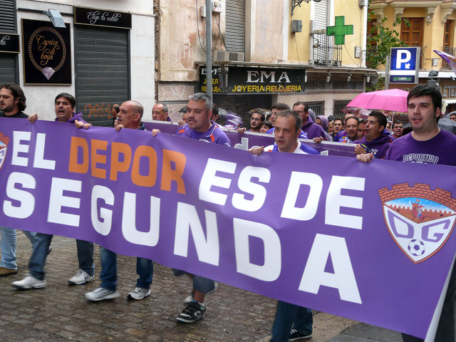 Manifestación en apoyo del Dépor