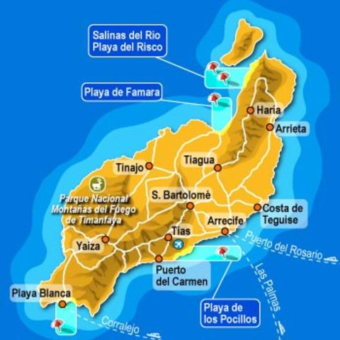 Carta de Lanzarote, Islas Canarias, España