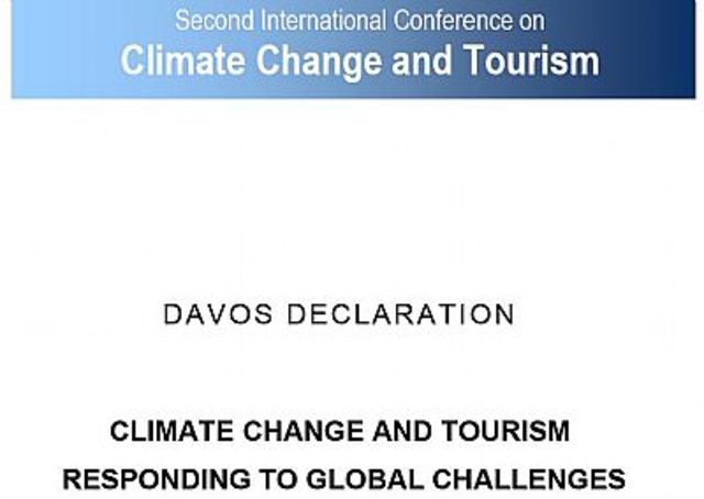2da. Declaracion de Turismo y Cambio Climatico en Davos, Suiza