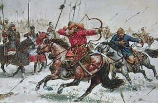 Mongol Army Attacks Japan