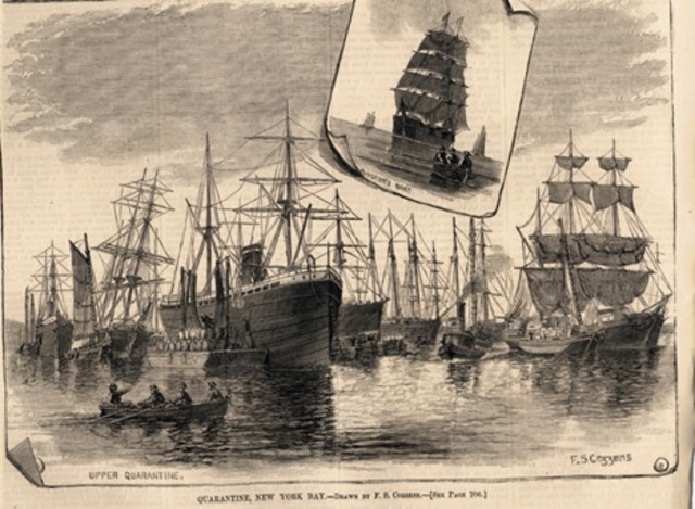 Bedloe's Island is used as a quarantine station and check site