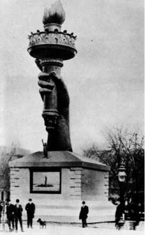 Bartholdi begins constructing the Statue