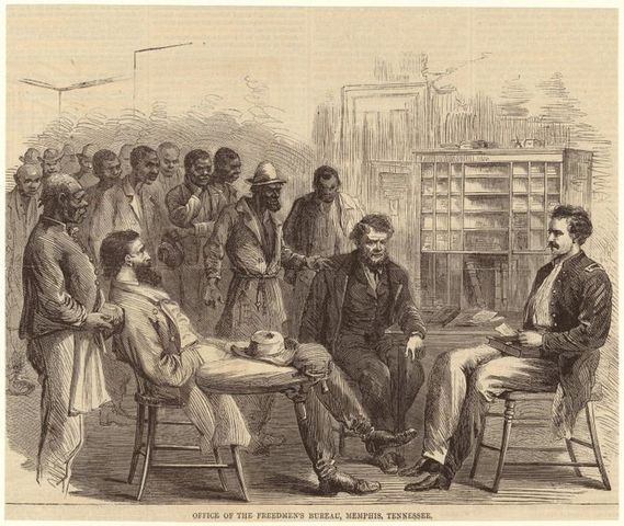 Freedmen's Bureau established by Congress