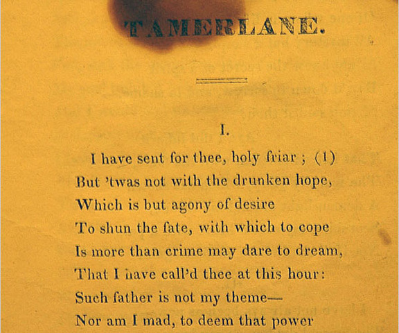Poe writes his first book, "Tamerlane & other Poems