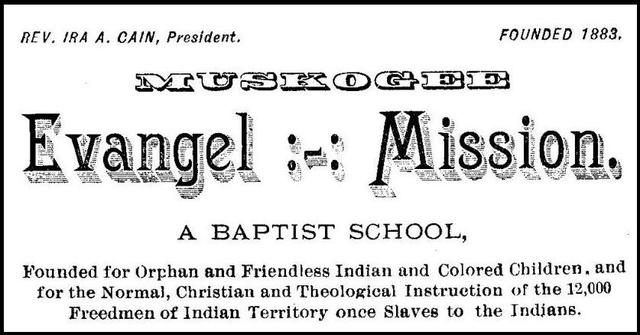 Evangel Mission School: Creek Freedmen School