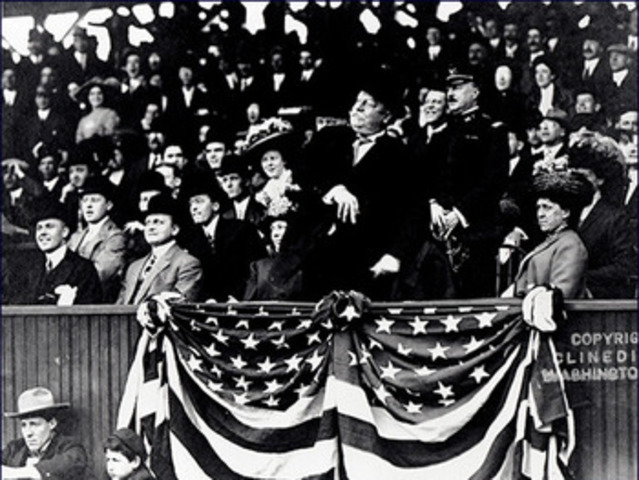 President Taft Throws out First Pitch