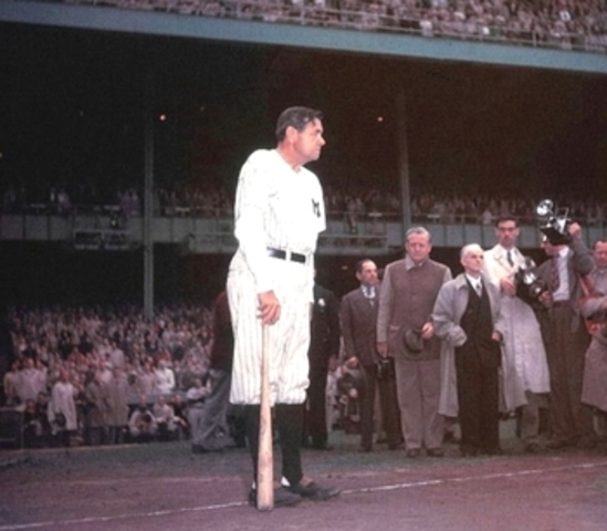 Ruth's Final Apperance at the Yankee Stadium