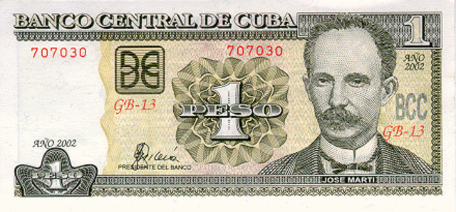 A las emisiones anteriores se unió en el año 2001 la del billete de 1 peso.