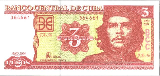 Con el billete de 3 pesos emitido en el año 2004, el Banco Central de Cuba completa todos nuestros signos monetarios con billetes emitidos a su nombre.