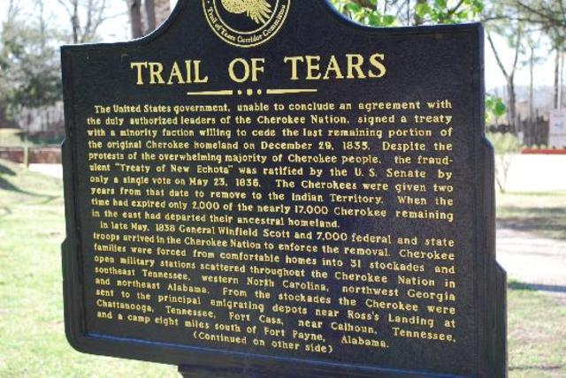 Trail of Tears Begins