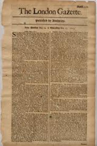 first newspaper(London Gazette)