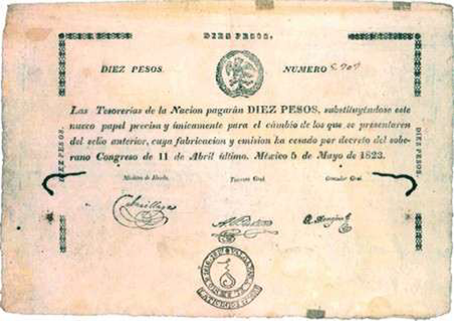 El billete republicano de 1823