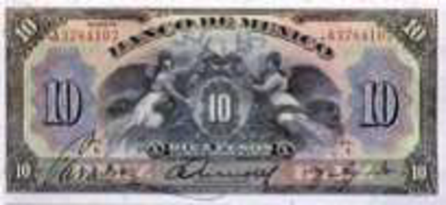 Billetes impresos por la American Bank Note Company de Nueva York(ABNC)