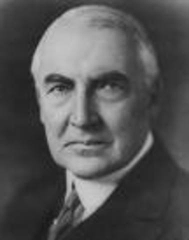 Warren G Harding Dies