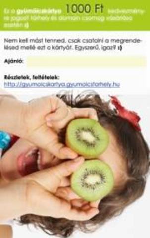 Bevezetjük a Gyümölcskártyát