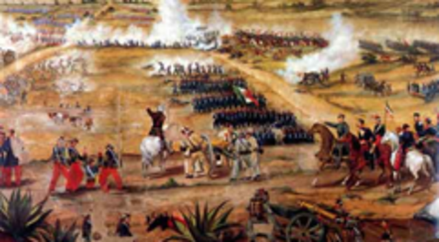 El 5 de mayo el ejército francés, ataca la ciudad de Puebla por los fuertes de Loreto y Guadalupe, siendo derrotado por las fuerzas al mando del general Ignacio Zaragoza