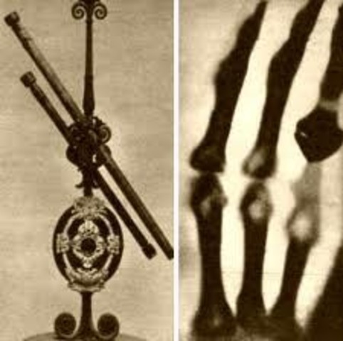 Se descubren los rayos X y se estudian sus propiedades