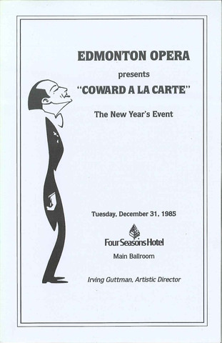 Coward à la carte — New Year's Eve event