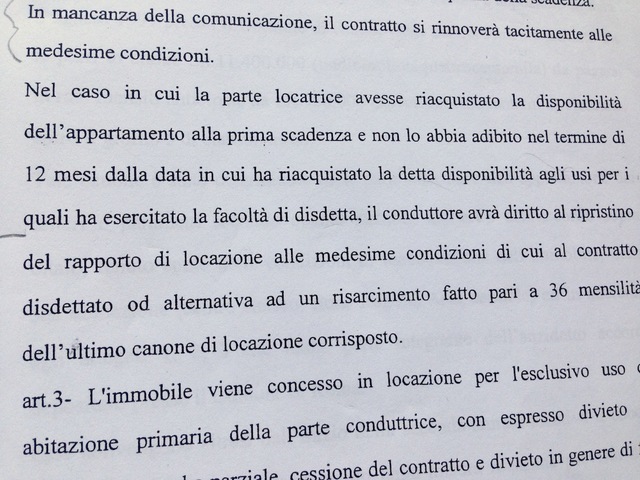 Primo contratto tra prof. Franco Graziosi istituto Pasteur e l'erede Edoardo Mazzetti di Pietralata