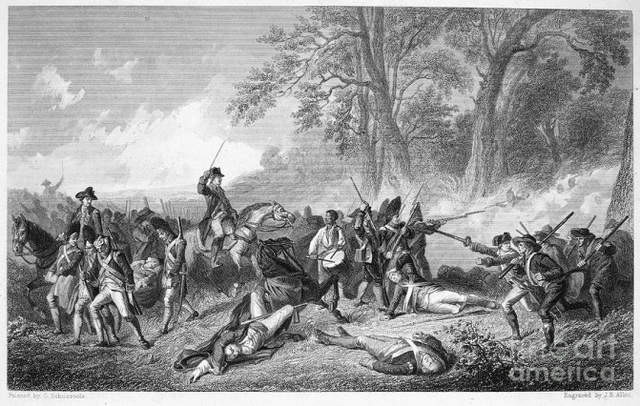 Gen. Braddock and Battle of the Monongahela.  Braddock is killed.