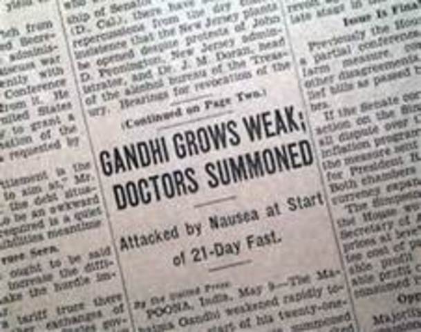 Protest with fasting for the treatment of the untouchables