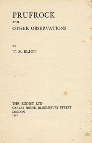 Publishing of "The Love Song of J.Alfred Prufrock"