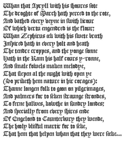 Earliest surviving texts in Middle English (approximate date)
