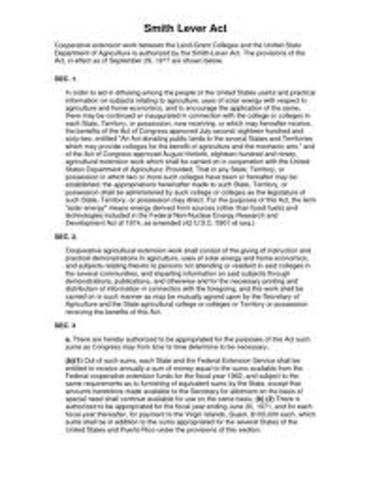 The Smith-Lever Act