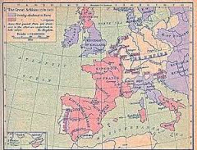 Gran Cisma de Occidente, tres papas reinan a la vez