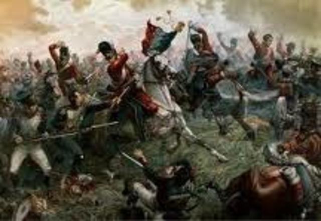 Napoleon es vencido de la batalla de leipzing,alemania,por las fuersas aliadas