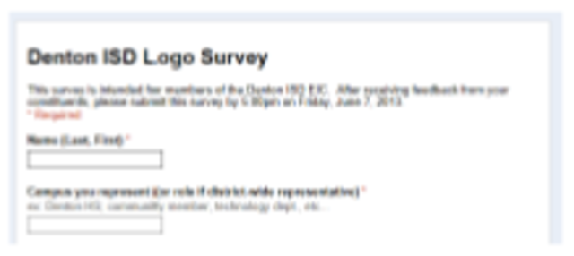 Denton ISD Logo Survey
