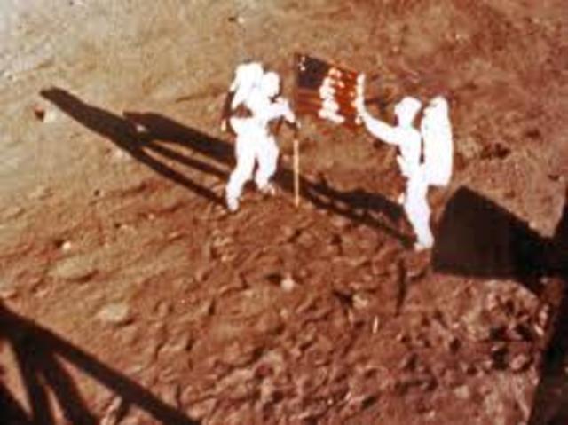 First man lands on the moon