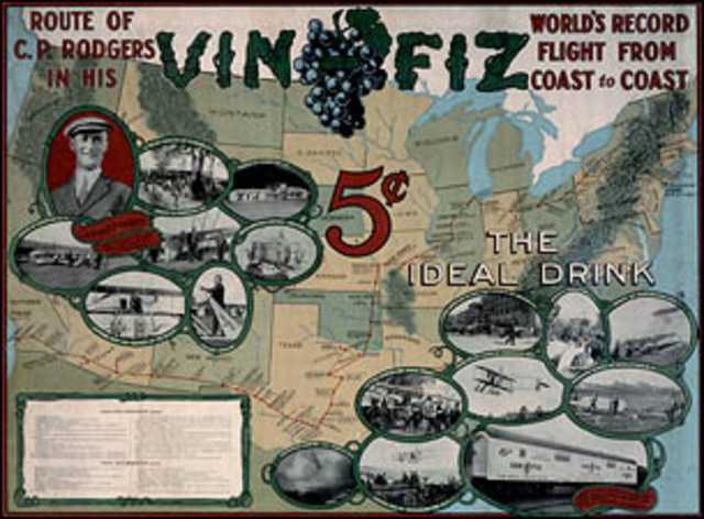 Cal Rodgers completes a flight across the US