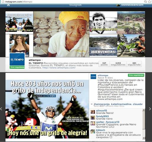 Nairo Quintana en el Instagram EL TIEMPO