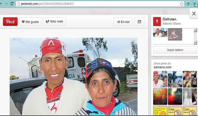 Cubrimiento de Semana.com en Pinterest sobre el triunfo de Nairo Quintana