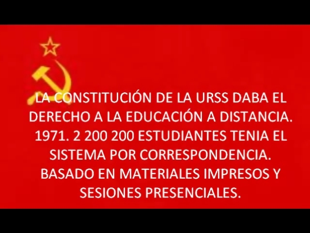 LA URSS PROMUEVE LA ENSEÑANZA POR CORRESPODENCIA