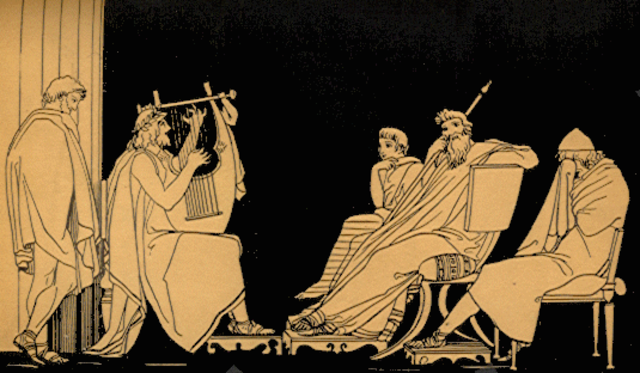 Odysseus meets KIng Alcinous